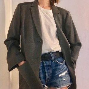 💼 J Crew Grey Wool Oversized Blazer